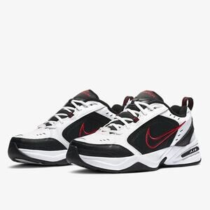 Nike Air Monarch IV Black Red Shoes Men's Size 10.5 Basketball Running Athletic